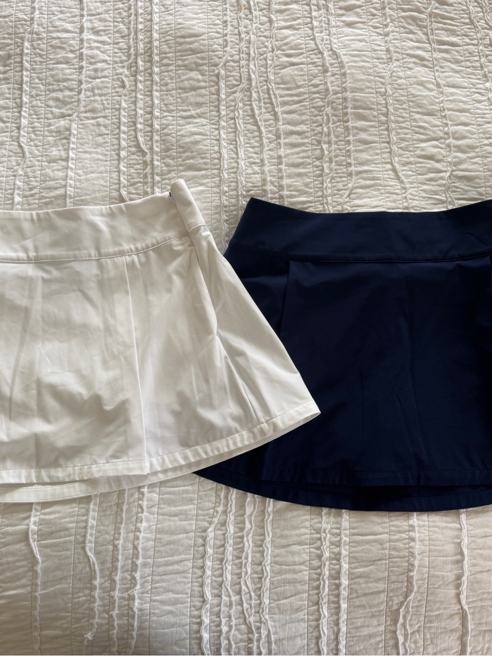 Calia Women's truelight golf A-Line Skort — White & Navy bundle 15” length
